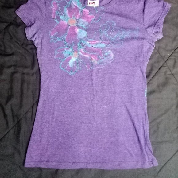 Vintage Y2K Roxy Paradise Flowers Surf T-Shirt - Picture 3 of 7